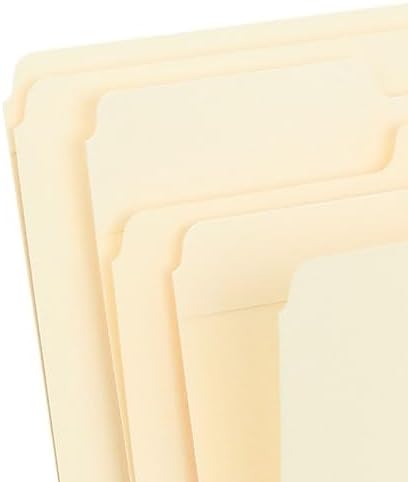 Staples 30% Recycled Reinforced File Folders, Letter Size, 1/3‑Cut Tabs, Manila, Durable Eco‑Friendly Paper Stock, 100/Box