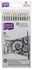 Derwent Academy Graphite Sketching Pencils, Wallet, 12 Count (2300412)