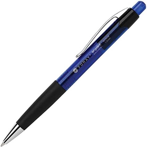Office Depot Soft-Grip Retractable Ballpoint Pens, Medium Point, 1.0 mm, Blue Barrel, Blue Ink, Pack Of 12