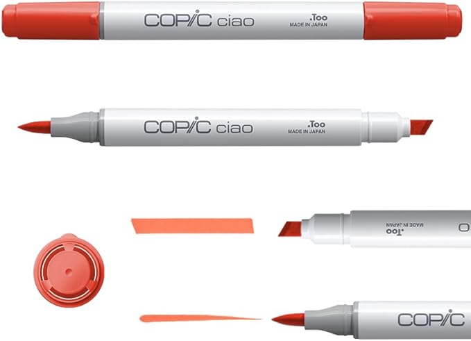Copic Ciao Alcohol Markers, Doodle Kit People, 5 markers + 2 Multiliners