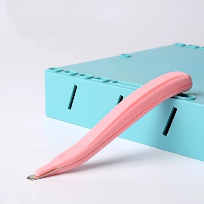 Magnetic Staple Remover Puller Tool, 6 Pieces, Rubberized, for School/Office/Home (Pink)