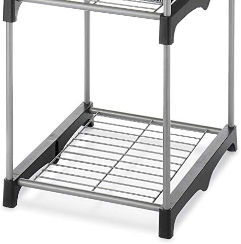 Whitmor 5 Tier Shelf Tower - Closet Storage Organizer,Silver