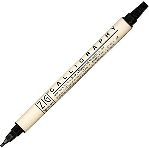 Zig Memory System Calligraphy Marker Pure Black 3 Set