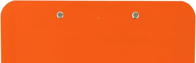 Trade Quest Plastic Clipboard Opaque Color Letter Size Low Profile Clip (Pack of 6) (Orange)