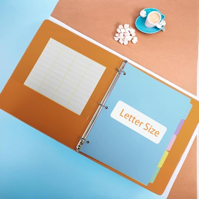 5 Tab Binder Dividers with Tabs,for 3 Ring Binder,Plastic File Dividers, Multicolor,Letter Size,3 Sets