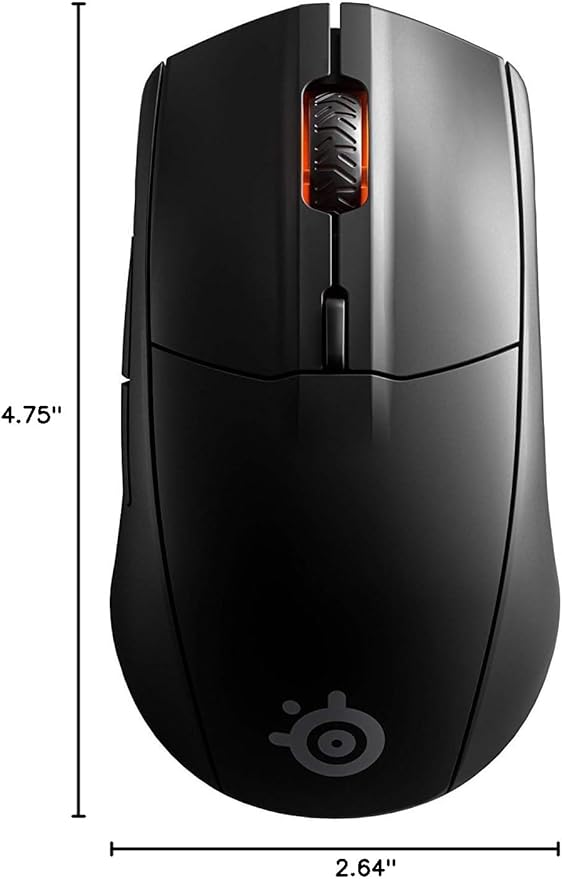SteelSeries Rival 3 Wireless Gaming Mouse - 400+ Hour Battery Life - Dual Wireless 2.4 GHz and Bluetooth 5.0-60 Million Clicks - 18,000 CPI TrueMove Air Optical Sensor (62521) (Renewed)