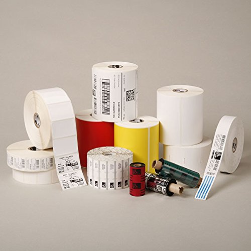 Zebra Technologies 10015341-EA Z-Select 4000D Paper Label, Direct Thermal, Perforated, 2.25" x 1.25", 1" Core, 5" OD, 2100 Labels per Roll