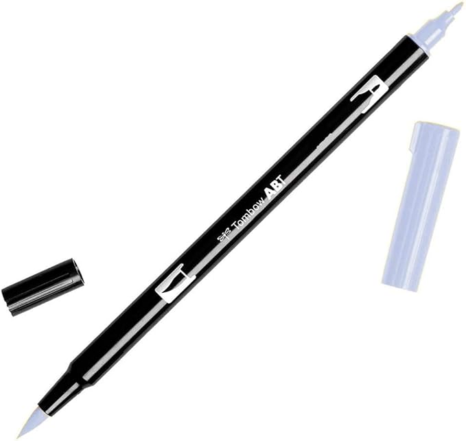Tombow 56636 Dual Brush Pen Art Marker, N60 - Cool Gray 6, 1-Pack. Blendable, Brush and Fine Tip Marker