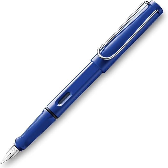 Lamy safari Fountain Pen - Elegant Design Cool Pens, Best Pens For Smooth Writing, Journaling, and Calligraphy - Blue Medium Point Pen
