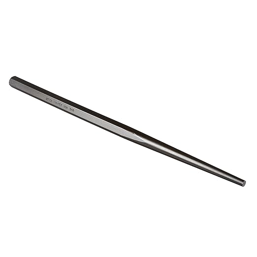 Mayhew Tools 22008 Extra-Long Aligning Line-Up Punch, 5/16" x 16", Black Oxide Finish