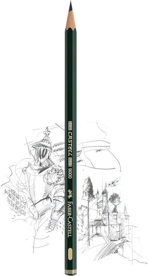 Faber-Castell 9000 Graphite Pencils Art Set In Slimflexi Case (8B-2H, 12pcs)