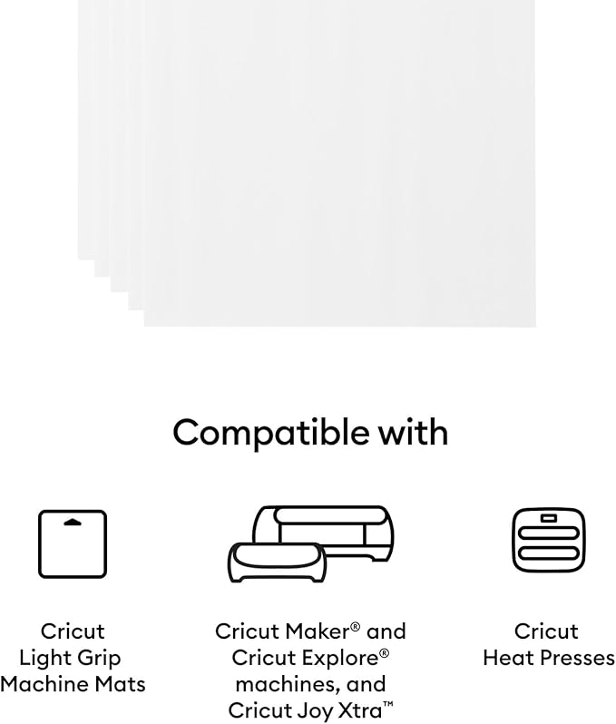 Cricut Printable Iron-On for Dark Fabrics, 10 sheets (8.5" x 11") - Print HTV Compatible with Inkjet Printers - For Joy Xtra, Explore, & Maker Machines