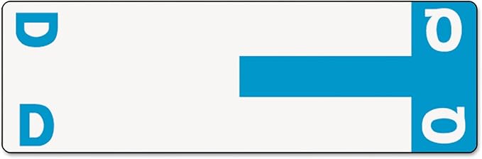 Smead AlphaZ NCC Color-Coded Label, D&Q, Label Sheet, Light Blue, 100 per Pack (67155)