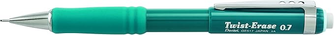 Pentel Twist-Erase III Mechanical Pencil, (0.7mm), Turquoise Barrel