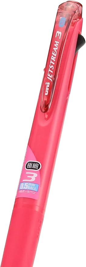 Uni Ballpoint Pen Jetstream 3 Color Black, Red, Blue Ink 0.5mm, Rose Pink (SXE340005.66)