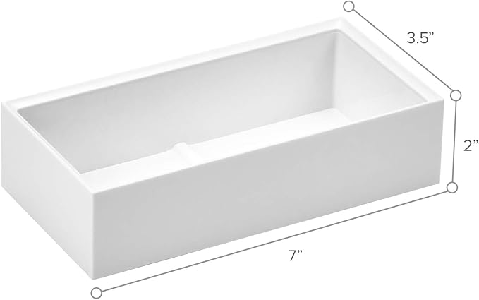 Bostitch Office Konnect Desk Organizer Accessory Tray, Wide, Stacks for Desktop Storage, White (Pack of 6)