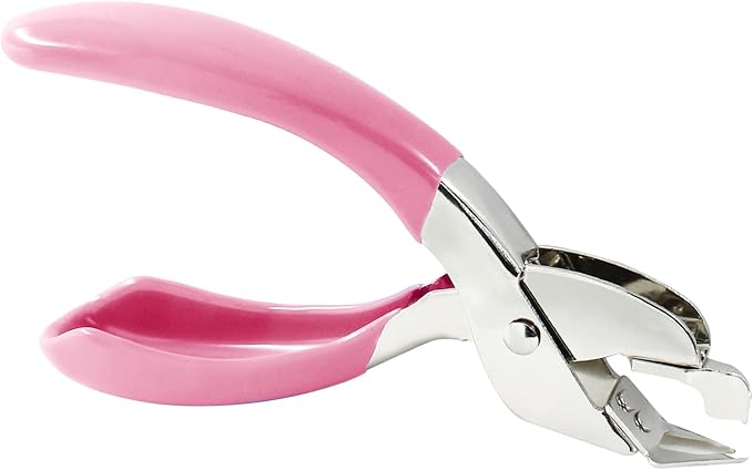 Waziaqoc Staple Removers, Office Staple Remover Tool for Office Heavy Hand Staple Pin Pull, Pink