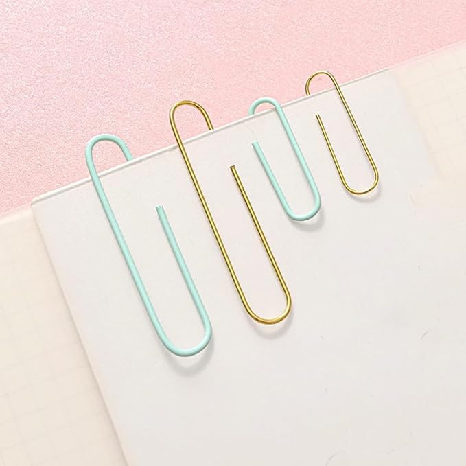 155 Pcs Paper Binder Clips Set Assorted Size Binder Paperclips Candy Color Paper Clips Document Organization Binder Clips with Container Pink