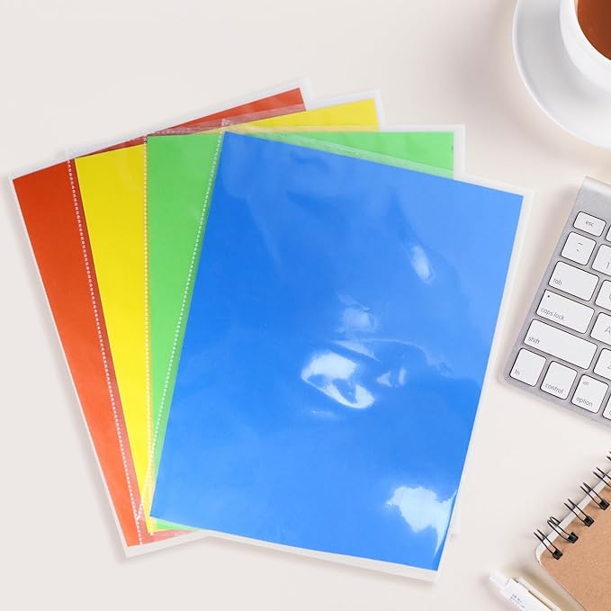 100 Pack No Holes Sheet Protectors,8.5" x 11", Letter Size Heavy Duty Clear View Page Protectors Without Holes,Top Loading Clear Paper Sleeves Document Artwork Protectors