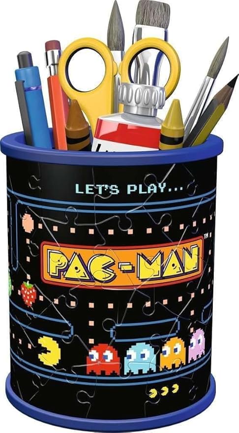 Ravensburger 3D Puzzle 11276 11276-Utensilo Pac-Man 54 Piece Pen Holder for Pac-Man Fans from 6 Years Old, Desk Organiser for Kids