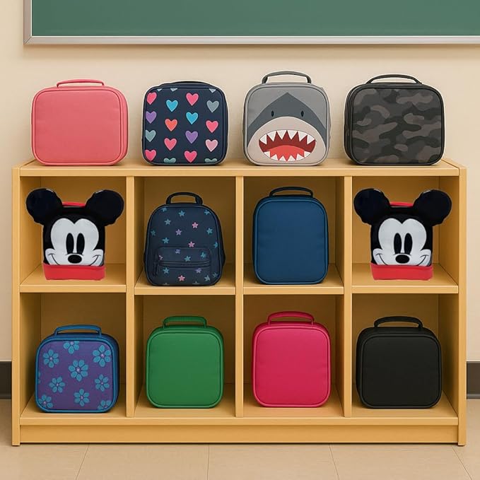 Disney Mickey Mouse Lunchbox For Kids - Officially Licensed - Mickey Mouse Lunch Box Insulated Tote Lumch Bag for Back to School and Travel - Gift Lover Enthusiast Fan Boy Girl