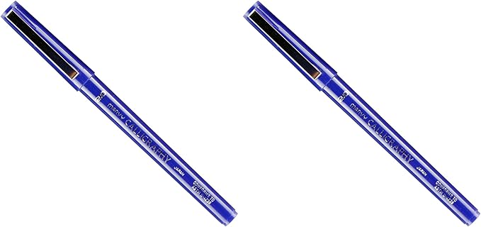 Uchida of America Calligraphy Marker Art Supplies, Blue (Pack of 2)