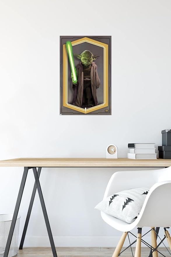 Trends International Star Wars: The High Republic - Yoda Wall Poster, 14.725" x 22.375", Premium Poster & Mount Bundle