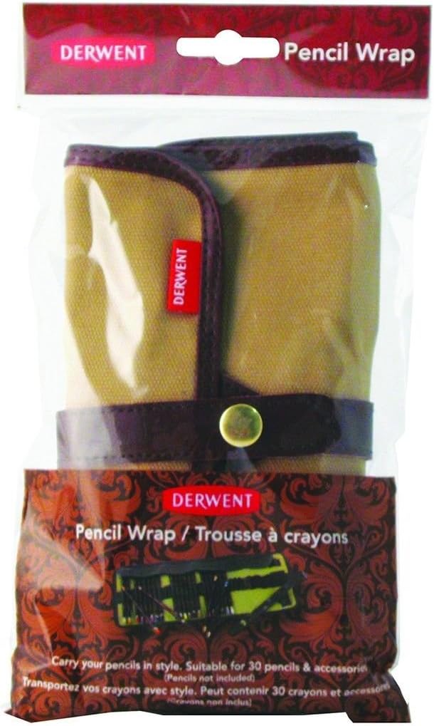 Derwent 700434 Pencil Case, Canvas Wrap Pencil Holder, Holds up to 30 Pencils and Supplies (2300671)