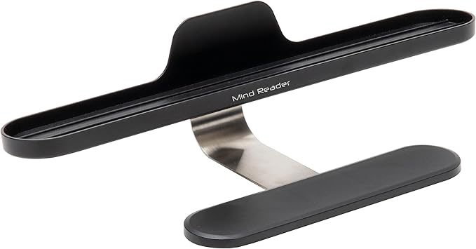 Mind Reader Over Keyboard Shelf, Desktop Organizer, Phone Holder, Storage, Phone Holder, Office, 13"L x 2"W x 3.5"H, Black