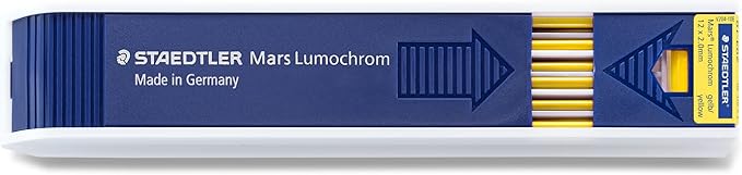 STAEDTLER Mars Lumochrome 204-10 Colour Drawing Refill Yellow 2 mm for Lead Pencils