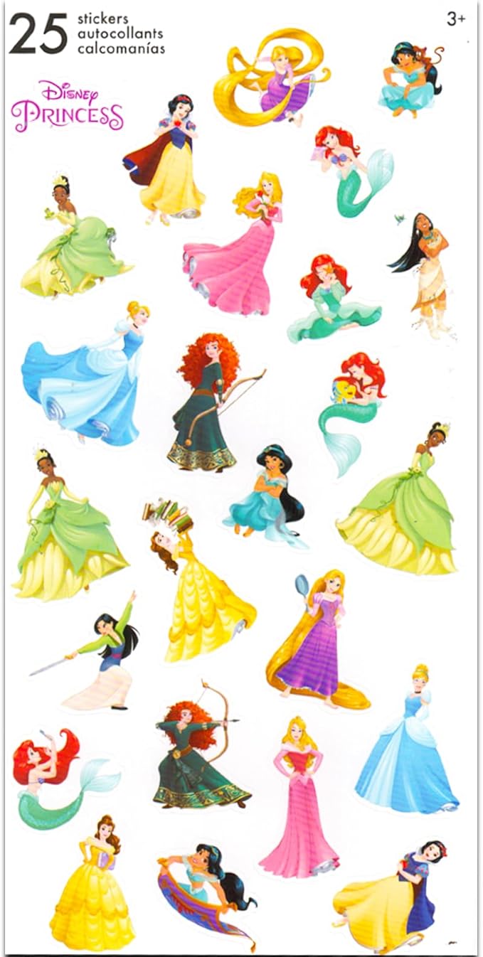 Disney Princess Sticky Note Set - Bundle with 360 Disney Princess Character Icon Sticky Notes for School, Office, Desk, Annotating, and More Plus Pens and More | Disney Princess Desk Accessories