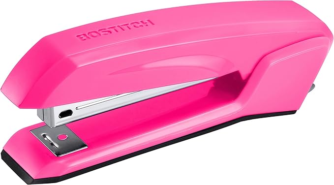Bostitch Office Ascend 3 in 1 Stapler Integrated Remover & Staple Storage, 420 Staples Included, 20 Sheet Capacity, Lightweight, Pink