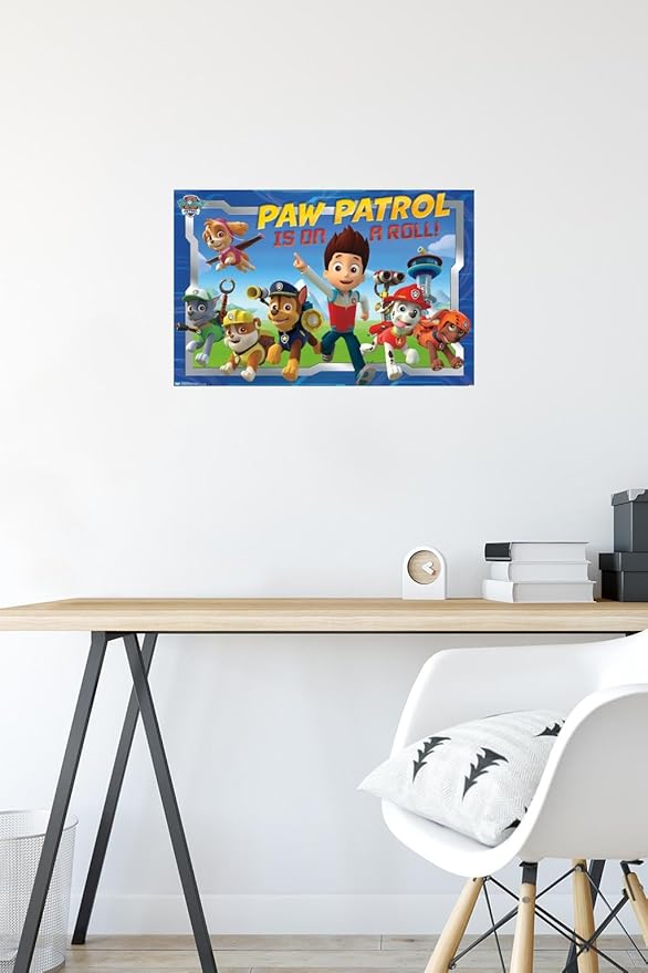 Nickelodeon Paw Patrol - Crew Wall Poster, 22.4L" x 14.7W", Premium Poster & Mount Bundle