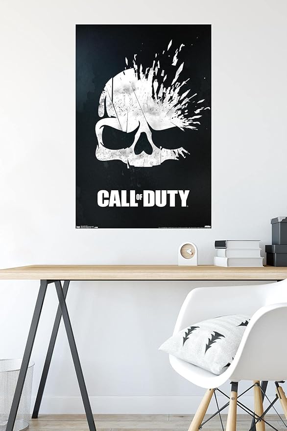 Trends International Call of Duty - Skull Wall Poster, 22.375" x 34", Premium Poster & Mount Bundle
