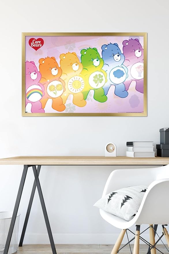 Care Bears - Care Bear Stare Wall Poster, 34L" x 22.4W", Gold Framed Version