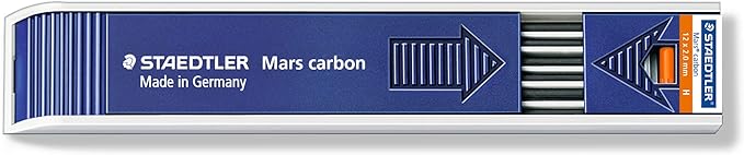 Staedtler Mars Carbon Lead, 2mm, H, 12 Lead (200-H)