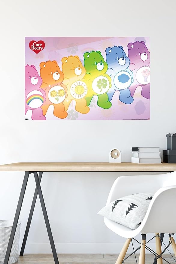 Care Bears - Care Bear Stare Wall Poster, 22.37" x 34.00", Poster & Mount Bundle