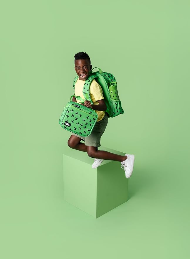 Simple Modern Minecraft Kids Lunch Box for Toddler | Reusable Insulated Bag for Girls | Meal Containers for School with Exterior and Interior Pockets | Hadley Collection | Minecraft Creeper