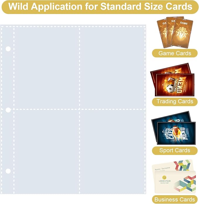440 Pockets Trading Card Binder, PU Cover Zipper Card Collection Album, Sturdy Card Folder Holder for MTG, TCG, Game Cards, Sports Cards