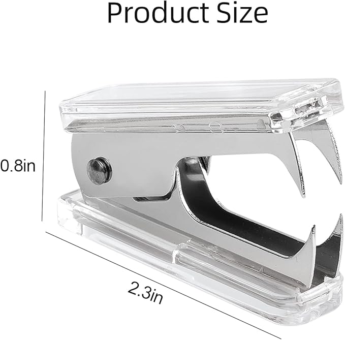 Staples Remover Tool Acrylic Clear Silver Staple Remover Kawaii for Office