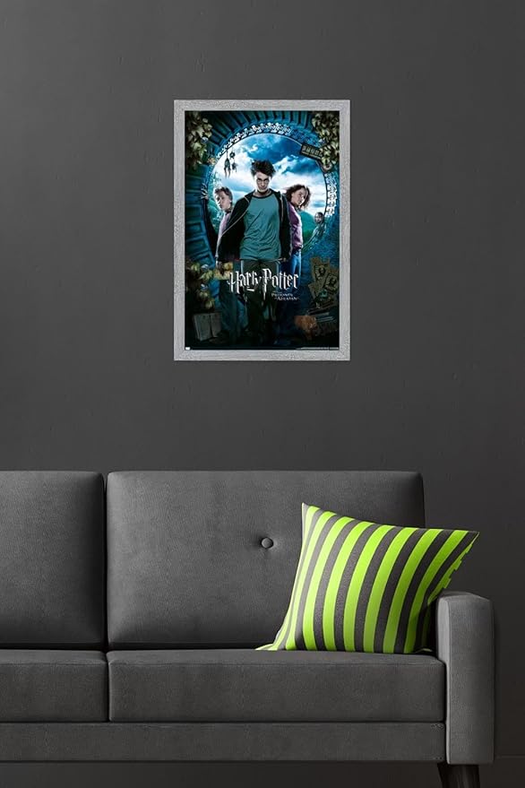 Harry Potter and the Prisoner of Azkaban - Sky One Sheet Wall Poster, 22.4L" x 14.7W", Gray Framed Version