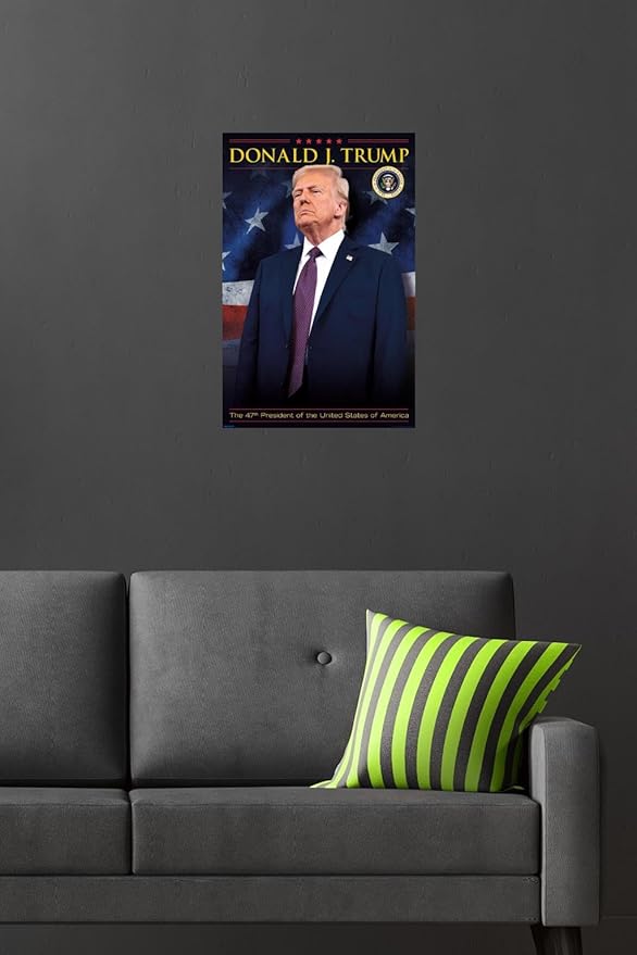 President Donald Trump - 47th President Wall Poster, 22.4L" x 14.7W", Premium Unframed Version
