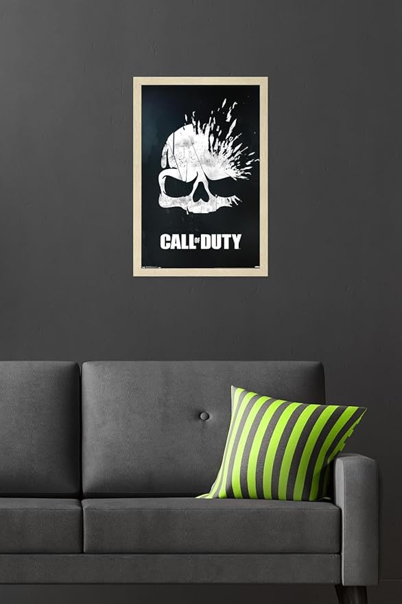 Call of Duty - Skull Wall Poster, 22.4L" x 14.7W", Blonde Framed Version