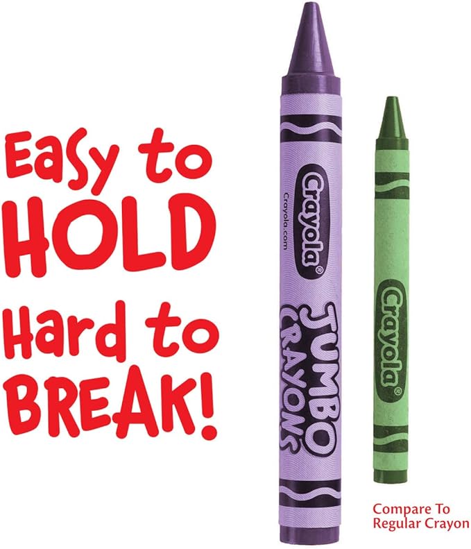 Crayola Jumbo Crayons Classpack (200ct), Large Toddler Crayons, Bulk School Supplies, Essential Preschool & Kindergarten Art Supplies for Teachers
