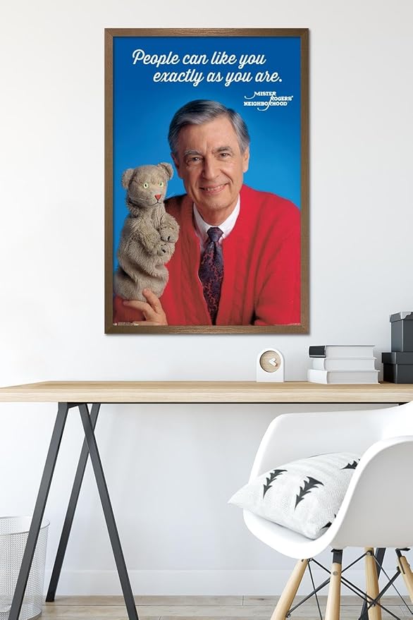 Trends International Mister Rogers - As You Are Wall Poster, 22.375" x 34", Bronze Framed Version
