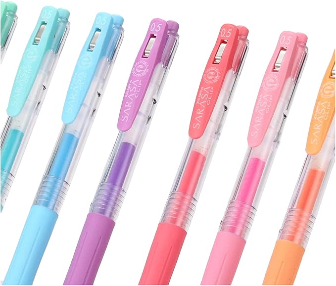 ZEBRA Sarasa Clip 0.5mm Ballpoint Pen, 8 Color Set (JJ15-8C-MK )