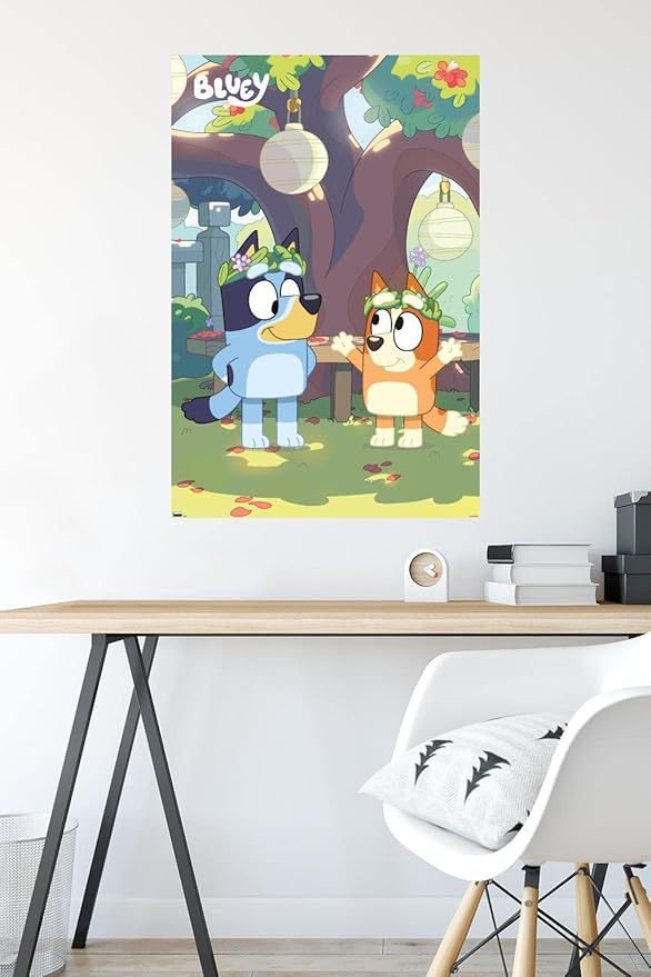 Bluey - Duo Wall Poster, 22.37" x 34.00", Poster & Mount Bundle