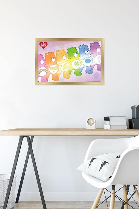 Care Bears - Care Bear Stare Wall Poster, 22.4L" x 14.7W", Gold Framed Version