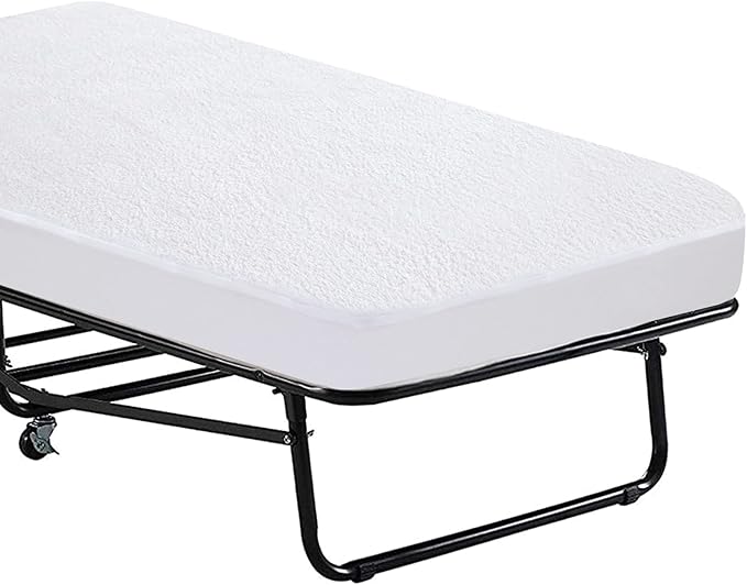 Cot Size Mattress Protector Waterproof,Smooth Top Mattress Protector for Kids,Breathable Skin Friendly and Noiseless Fitted Sheet,Viscose Terry Mattress Cover,33 * 75 * 10