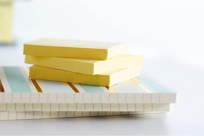 Post-it Notes, 3 in x 3 in, 4 Sticky Notes Pads, 50 Sheets per Pad, The Iconic Canary Yellow Note, School Supplies and Office Products